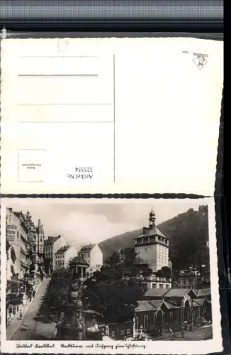 325554,Karlsbad Karlovy Vary Stadtturm m. Aufgang zum Schlossberg