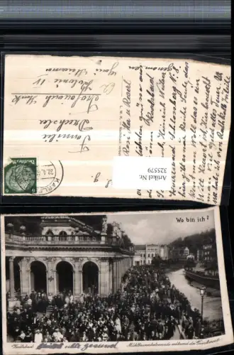325579,Karlsbad Karlovy Vary Mühlbrunnkolonnade während d. Trinkzeit Menschenansammlung