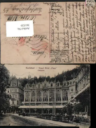361520,Karlovy Vary Karlsbad Grand Hotel Pupp Cafeplatz