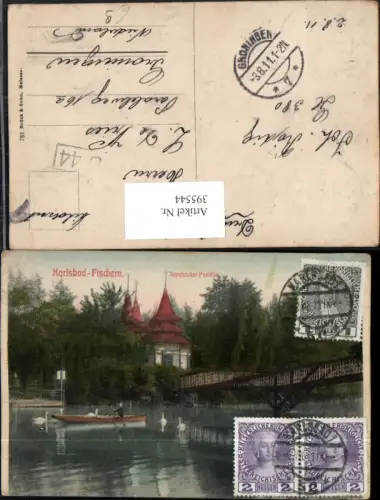 395544,Karlsbad Karlovy Vary Fischern Japanischer Pavillon Brücke Boot
