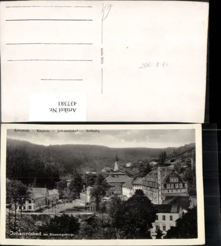 437381,Johannisbad im Riesengebirge Janske Lazne Kolonnade Kurplatz Seilbahn