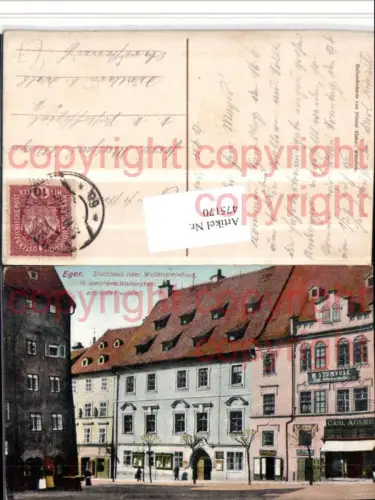 475170,Eger Cheb Stadthaus Wallensteinhaus pub Ottmar Zieher