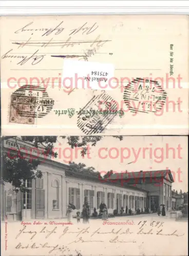 475184,Frantiskovy Lazne Franzensbad Egerer Salz- u. Wiesenquelle