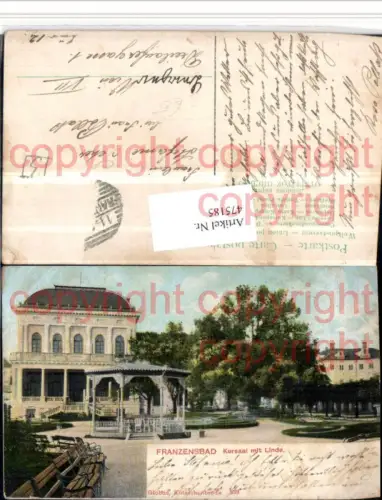 475185,Frantiskovy Lazne Franzensbad Kursaal m. Linde Pavillon