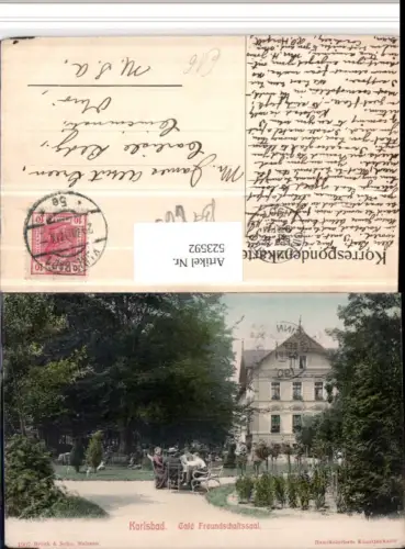 523592,Handkoloriert Karlsbad Karlovy Vary Cafe Freundschaftssaal