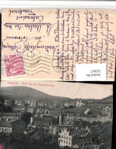 523617,Karlsbad Karlovy Vary Teilansicht Blick von d. Panoramastraße
