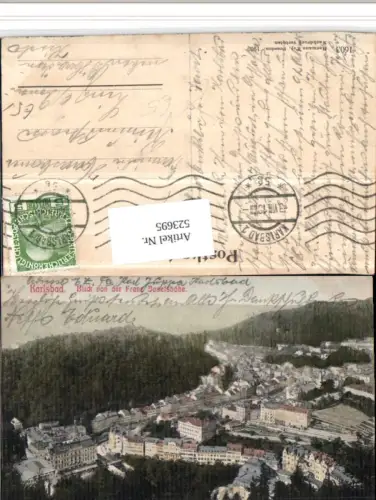 523695,Karlsbad Karlovy Vary Blick von d. Franz Josefshöhe pub Hermann Poy 1603