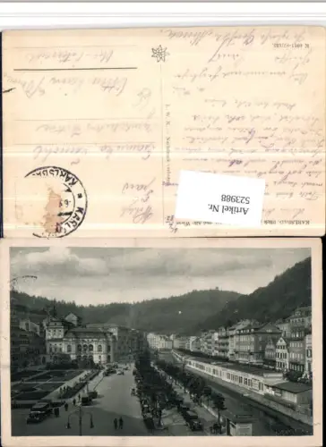 523988,Karlsbad Karlovy Vary Blick geg. Stadttheater u. Alte Wiese