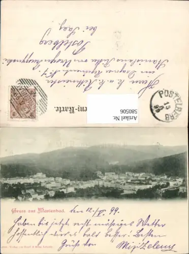 580506,Marienbad 1899 pub Regel e Krug 3638