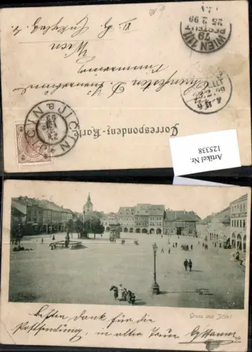 125338,Gruss aus Jicin Gitschin in Böhmen Marktplatz 1899