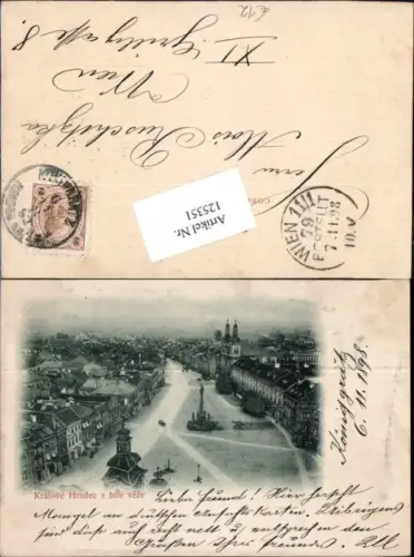 125351,Kralove Hradec Königgrätz 1898 Marktplatz
