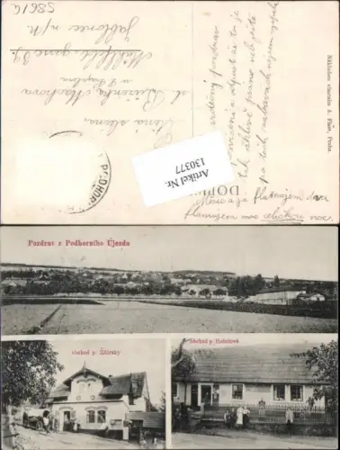 130377,Pozdrav z Podhorniho Ujezda obchod Zdarsky Hnizdove Ujezd a Vojice Jicin Königgrätz