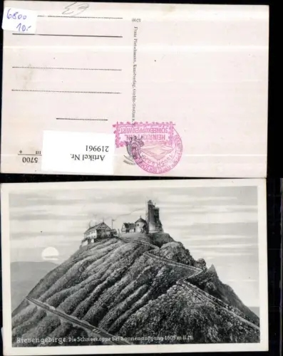 219961,Riesengebirge Krkonose Schneekoppe b. Sonnenaufgang