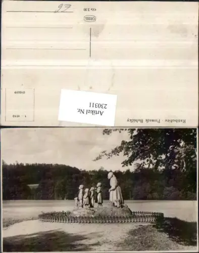 230311,Ratiborice Pomnik Babicky Großmuttertal Denkmal Frau m. Kinder