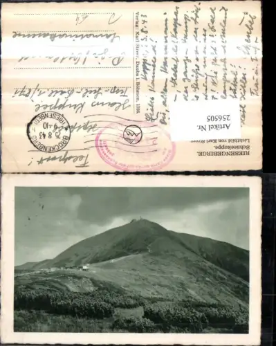 256505,Riesengebirge Schneekoppe Snezka Bergkulisse b. Mala Upa Kleinaupa