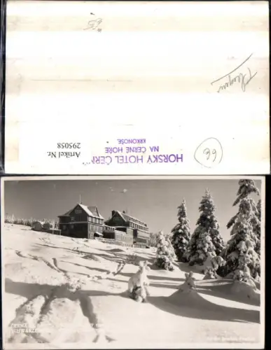 295058,Cerne Hore Riesengebirge Schwarzenberg Hotel Cerny Winterbild b. Janske Lazne