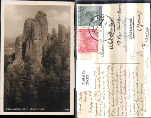 298383,Prachovske skaly b. Jicin Krkavci skaly Felsen