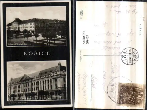 298459,Kosice Kaschau Policajne Riaditelstvo Zeleznicne Riaditelstvo Gebäude Mehrbildkarte