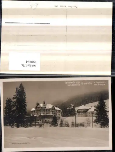 298494,Spindleruv Mlyn Spindlermühle Grand Hotel a Domovina und Daheim Winterbild