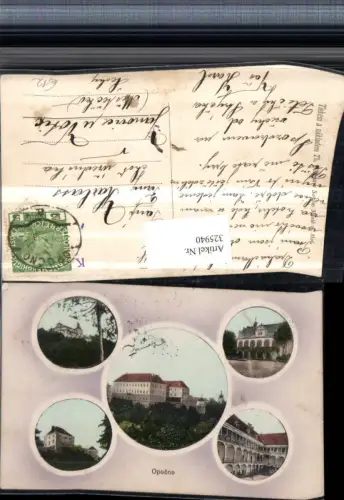 325940,Opocno Opotschno Schloss Hof Arkaden Mehrbildkarte