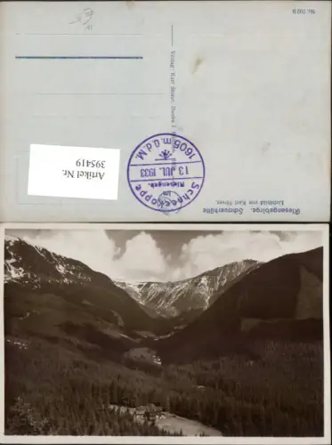 395419,Riesengebirge Schauerhütte b. Mala Upa Bergkulisse
