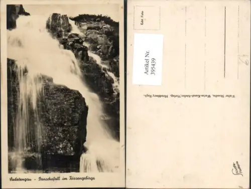 395439,Sudetengau Panschefall Pantschefall Wasserfall b. Spindleruv Mlyn