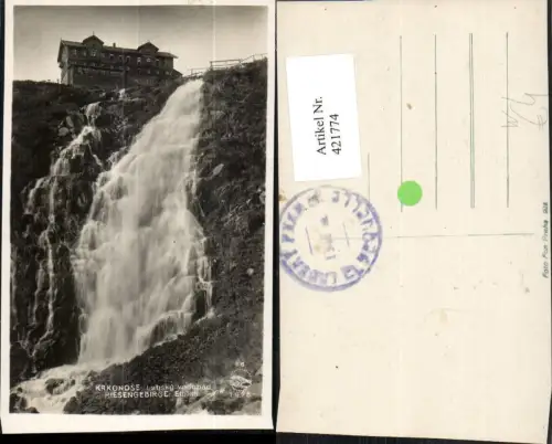 421774,Krkonose Riesengebirge Labsyk vodopad Elbfall Wasserfall b. Spindlermühle Spindleruv Mlyn