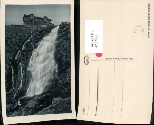 421780,Riesengebirge Elbfall Wasserfall m. Baude b. Spindlermühle Spindleruv Mlyn