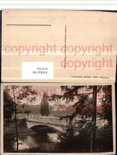 474783,Zamek Ratiborice Schloss b. Ceska Skalice Babiccino udoli Brücke