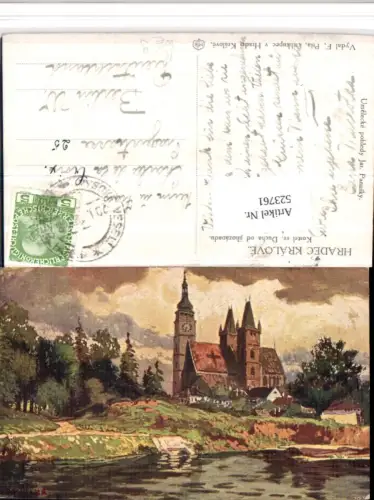 523761,Künstler AK Jar. Panusky Hradec Kralove Königgrätz Kostel Ducha Kirche