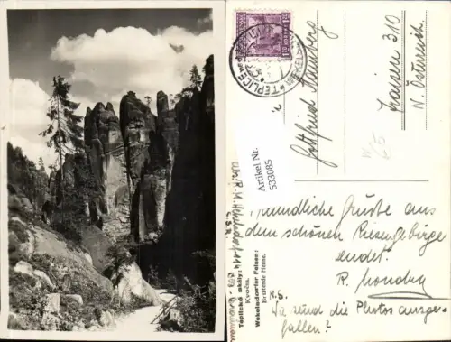 533085,Wekelsdorfer Felsen Teplice skaly Wekelsdorf Teplice nad Metuji Königgrätz