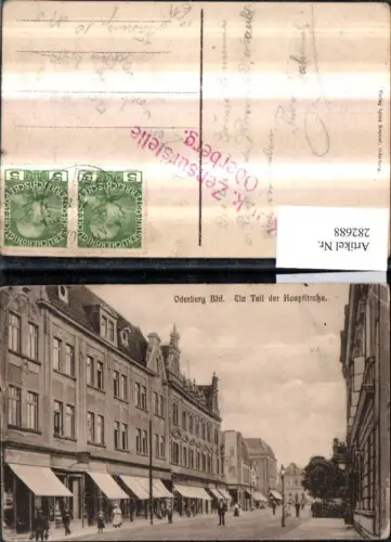 282688,Oderberg Bohumin Hauptstraße Straßenansicht Feldpost K. u. K. Zensurstelle