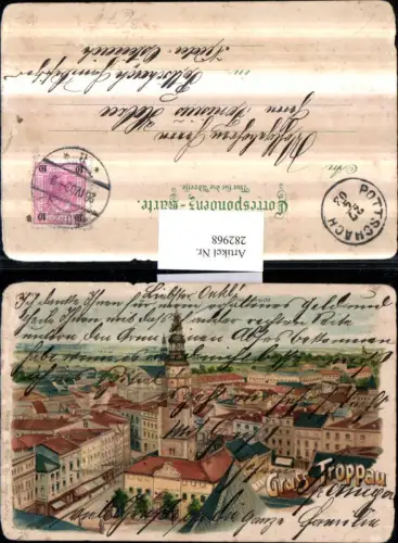 282968,Litho AK Gruß aus Troppau Opava Totale