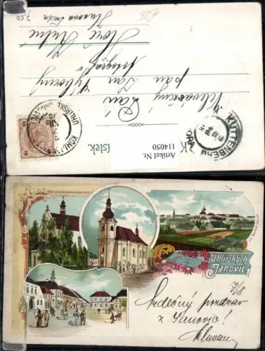 114050,Pozdrav z Uhlirskych Janovic 1898 Kohljanowitz Kutna Hora Böhmen