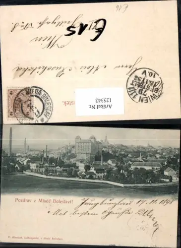 125342,Pozdrav z Mlade Boleslav Boleslavi 1898 Jungbunzlau