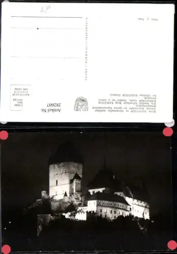 282607,Hrad Karlstejn Burg Karlstein b. Nacht Beleuchtung