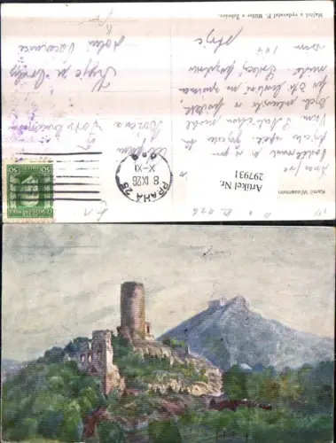 297931,Künstler AK Kamil Wiesenberger Zriceniny Zebraku a Tocniku Tocnik Burg