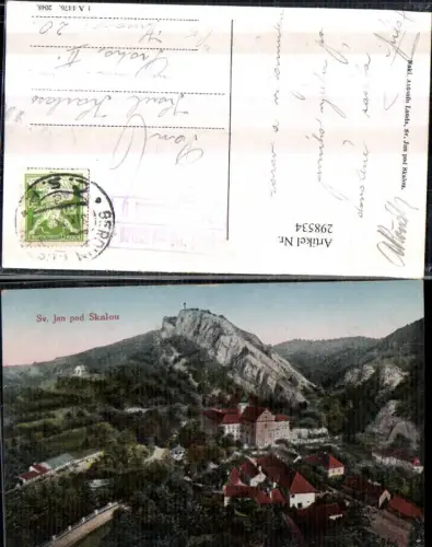 298534,Svaty Jan pod Skalou St. Johann unter dem Felsen Totale m. Kloster