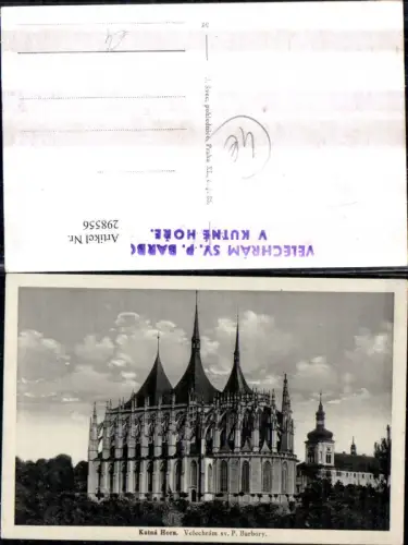 298556,Kutna Hora Velechram sv. P. Barbory Dom der heiligen Barbara