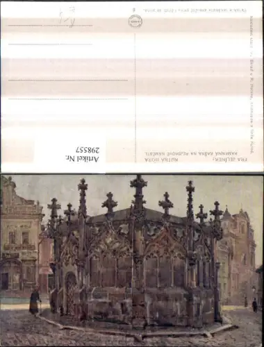 298557,Künstler AK Fr. Jelinek Kutna Hora Kamenna kasna na Rejskove namesti Brunnen