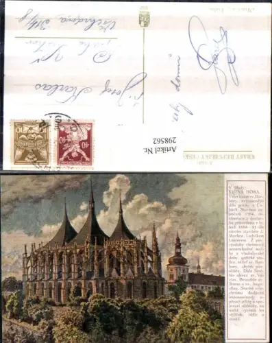 298562,Künstler AK V. Maly Kutna Hora Velechram sv. Barbory Dom der heiligen Barbara