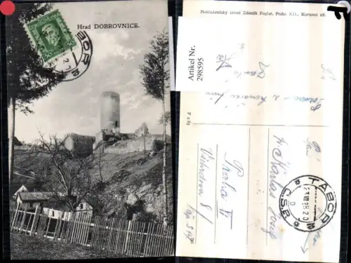 298595,Hrad Dobrovnice Dobrovice Dobrowitz Burg Ruine