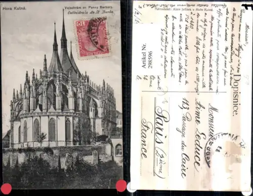 298596,Kutna Hora Velechram sv. Panny Barbory Dom der heiligen Barbara