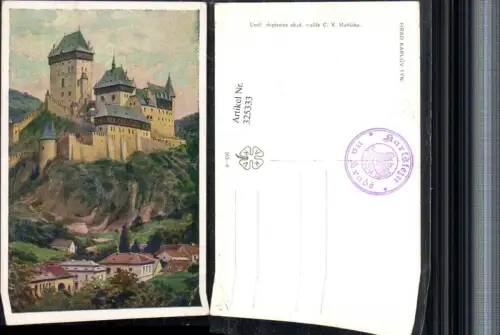 325333,Künstler AK Hrad Karluv Tyn Karlstejn Burg Karlstein