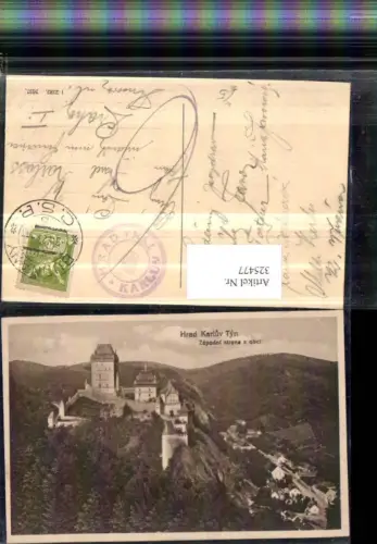 325477,Hrad Karluv Tyn Karlstejn Zapadni strana s obci Burg Karlstein
