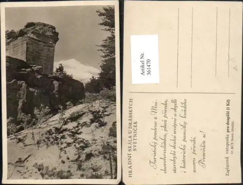 361470,Mnichovo Hradiste Münchengrätz Hradni skala u Drabskych svetnicek Burgruine