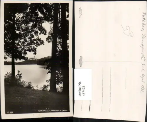 437472,Konopiste b. Benesov Pohled zamku Blick zum Schloss