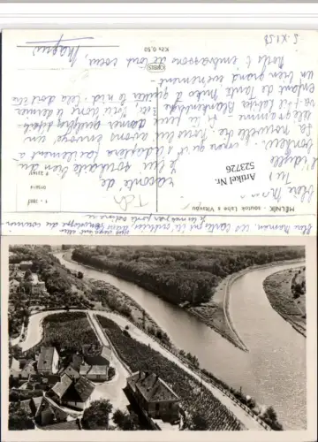 523726,Melnik soutok Labe s Vltavou Teilansicht Fluss