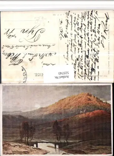 523743,Künstler AK Jul. Marak Blanik Berg b. Lounovice pod Blanikem Launiowitz