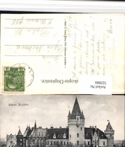 523989,Zamek Zleby b. Kunta Hora Schloss